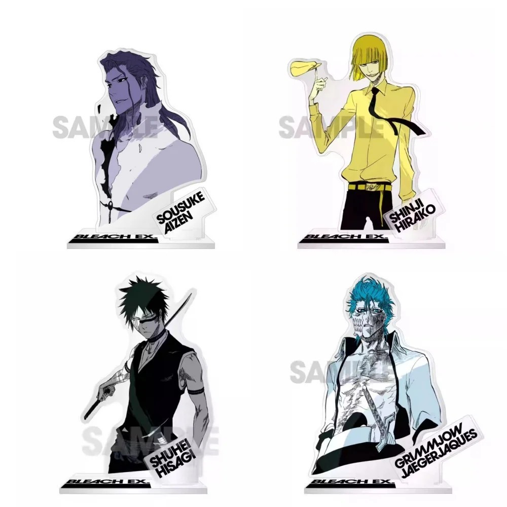 Standee Anime Bleach Mô Hình Mica Aizen Grimmjow Shinji Hisagi Cao 15cm Trang Trí Bàn Học Quà Tặng M