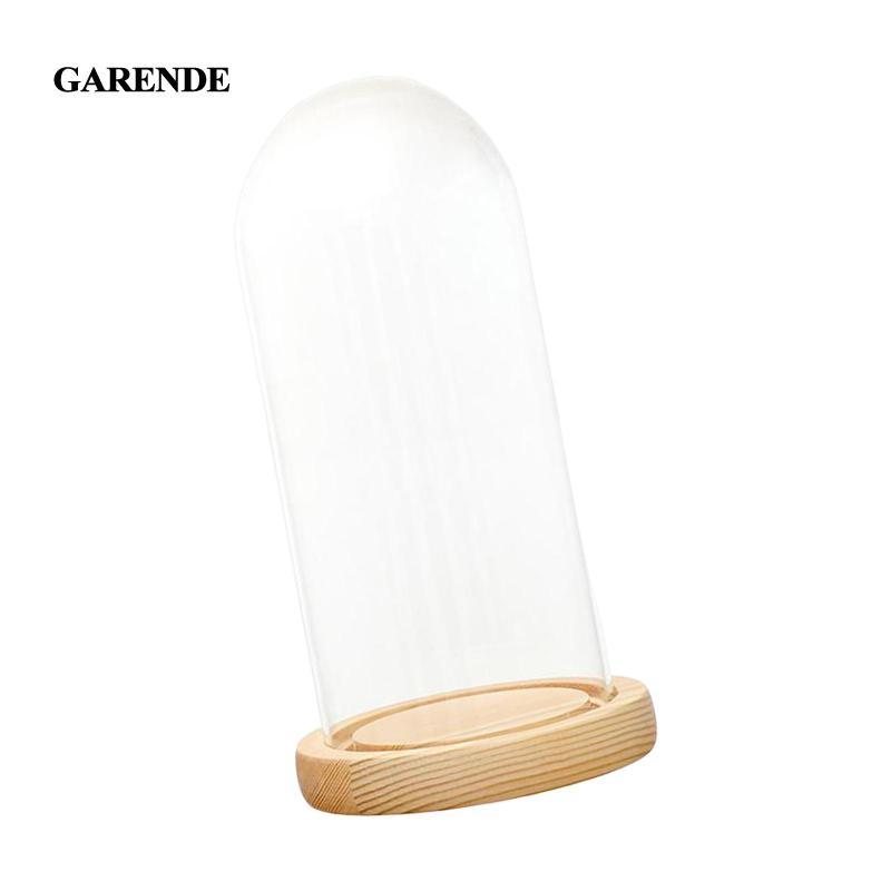 Garande Glass Cloche Dome Chống bụi với đế gỗ Cloche Bell Jar Display Case