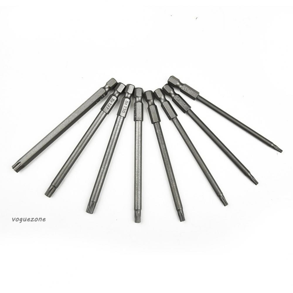 #VOGUEZ#Premium Alloy Steel Torx Screwdriver Bits Magnetic 100mm Length T8 T40