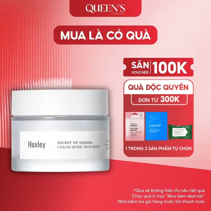 Kem Dưỡng Ẩm Huxley Secret Of Sahara Cream More Than Moist 50ml - Làm Dịu Da, Ngăn Ngừa Lão Hóa