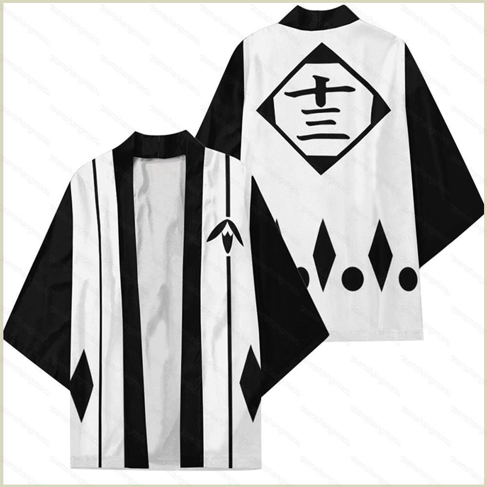 Bleach Kimono Haori Cosplay Dài Tay, Áo Khoác Anime Cỡ Lớn
