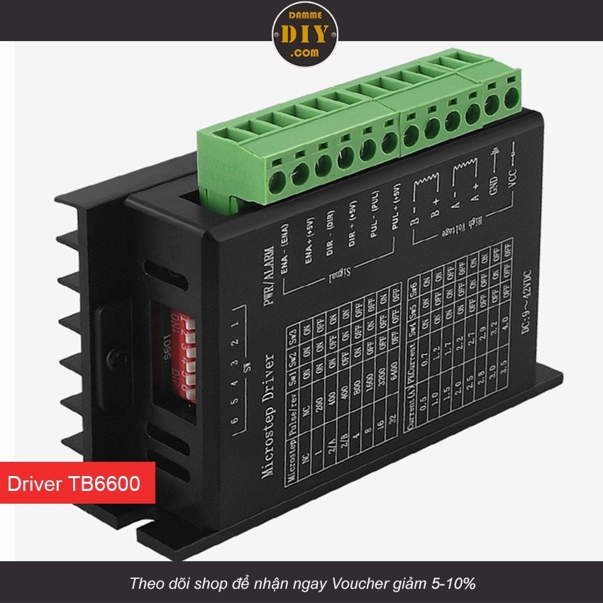 006 Driver TB6600 - Trình điều khiển động cơ bước Step motor 2 pha