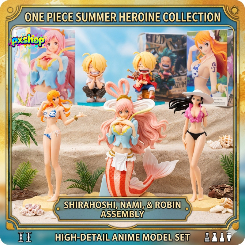 Mô Hình One Piece Bikini Summer - Tượng Nami Nico Robin Công Chúa Shirahoshi Đồ Bơi Sexy - Decor Bàn