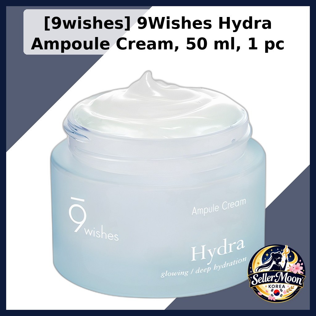 [9wishes] 9Wishes Hydra Ampoule Cream, 50 ml, 1 cái / Kem Ampoule Hàn Quốc / Dewy Finish / 100% Auth