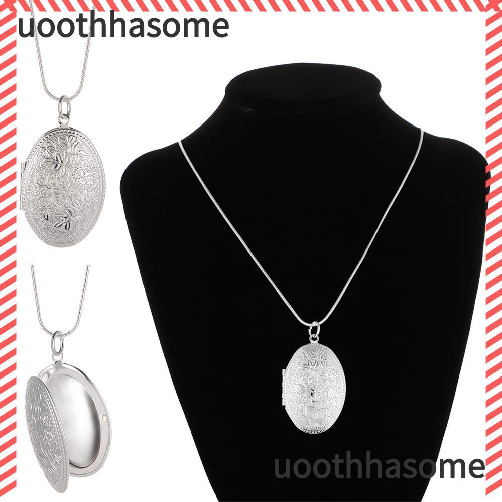 UOOTHASHASOME Photo Locket Quyến rũ nữ mạ bạc tuyệt đẹp