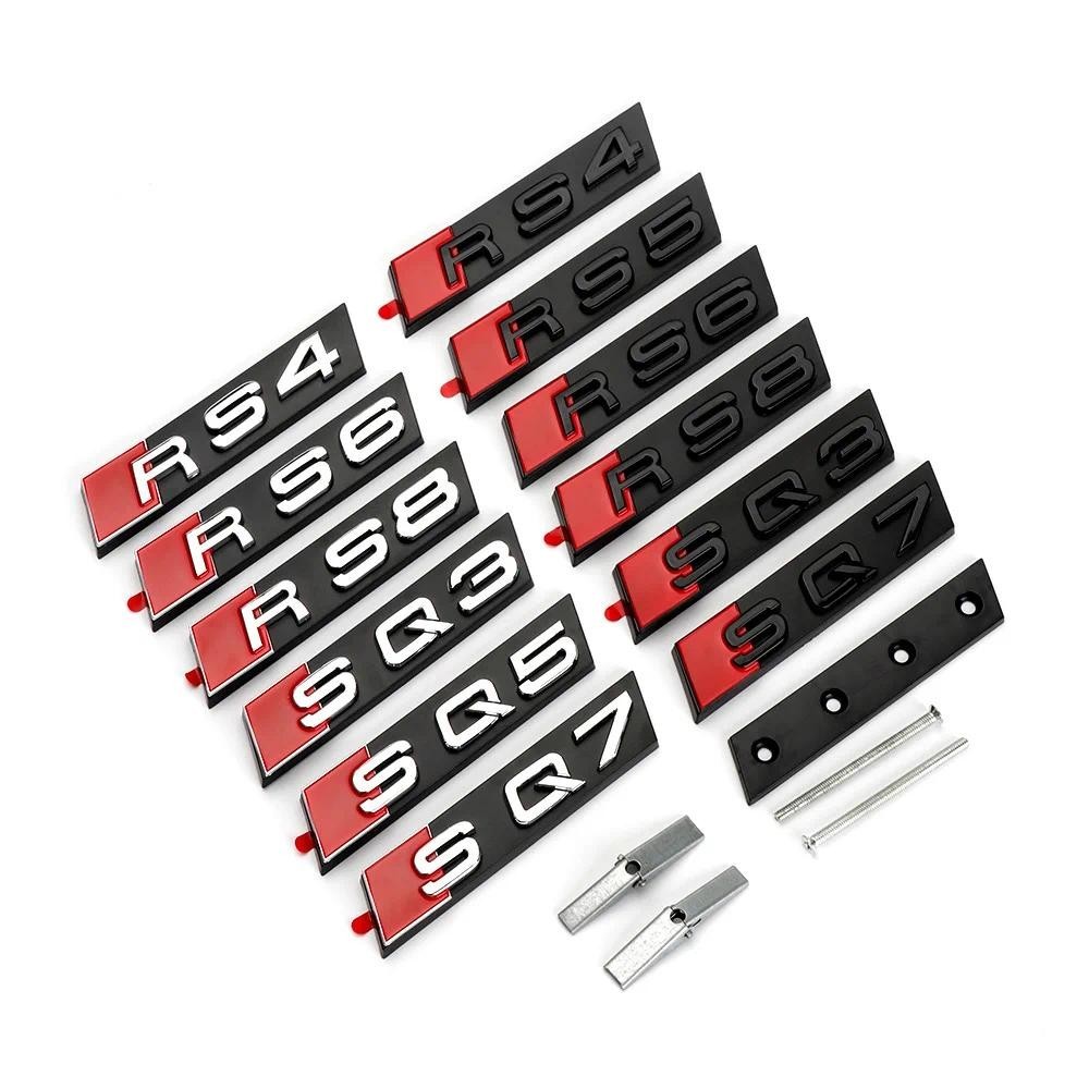 RS3 4 RS5 6 RS7 8 SQ3 SQ5 SQ8 biểu tượng lưới tản nhiệt phía trước có vít cho Audi RS4 SQ7 thể thao 