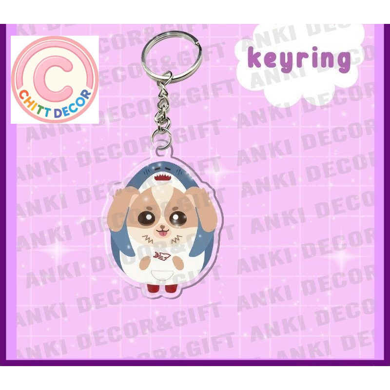 OTP WESLEY WILLIAM EST, AOUBOOM, JUMMO,... mascot keychain, cute, WrightZ transparent mica material