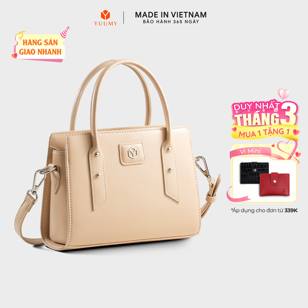 Túi Yuumy (Thời trang nữ thiết kế sang trọng size 21 - Túi xách da Smooth YTX79) Bagsmart
