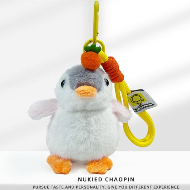 Milk Cute Penguin Doll Schoolbag Pendant Keychain Cute Plush Toy Ornaments Couple Birthday Gift OXoK