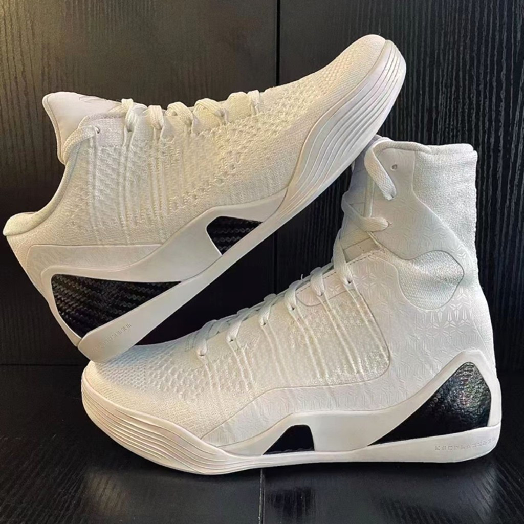 Giày bóng rổ nam Kobe 9 Low Top - Màu Trắng Tinh Khiết, Đệm Khí