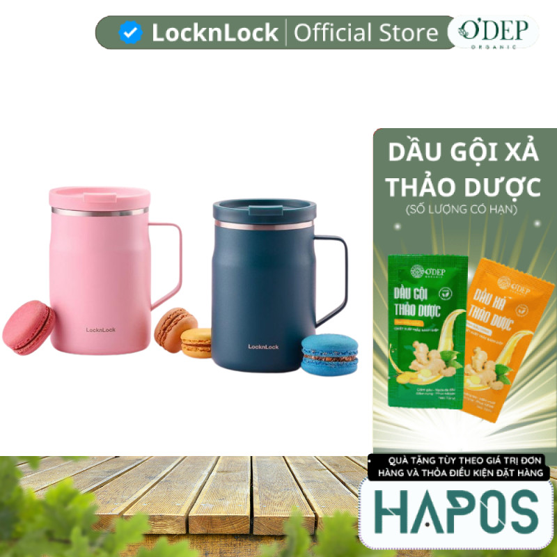 Ca nước giữ nhiệt LocknLock Metro Mug 475ml - Màu xanh Chính hãng LHC4263GRN  LOCKNLOCK - HAPOS LMK