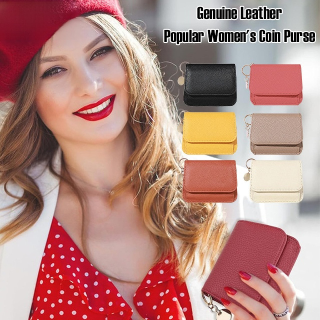 【Genuine Leather Durable】 Ladies Small Leather Coin Purse Coin Purse / Leather Wallet / Ladies Walle