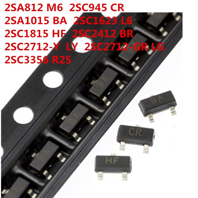 100 chiếc 2SA812 M6 2SC945 CR 2SA1015 BA 2SC1623 L6 2SC1815 HF 2SC22412 BR 2SC2712-Y LY 2SC2712-GR L