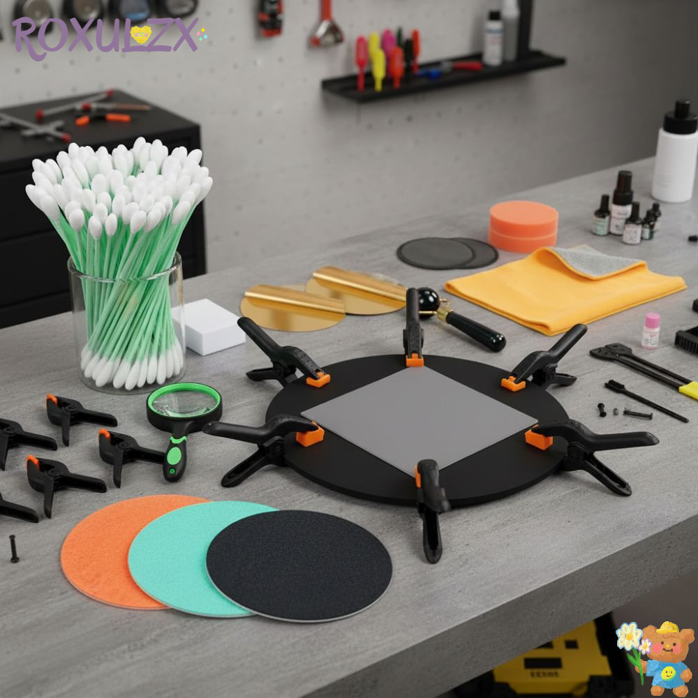 Bộ dụng cụ làm sạch và làm phẳng thẻ acrylic - 174 chiếc, phù hợp cho người sưu tầm