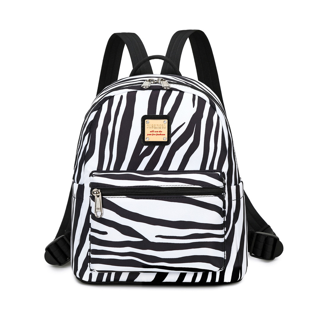 Authentic women's printed backpack, small fresh style student schoolbag, lightweight campus printed 