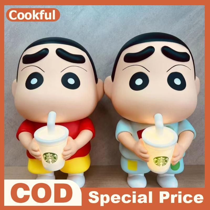 Null 1 Cái Vinyl Trà Sữa Phát Sáng Cốc Để Bàn Trang Trí 25cm Mới Crayon Shin-Chan Tay-Doll Noob Anim