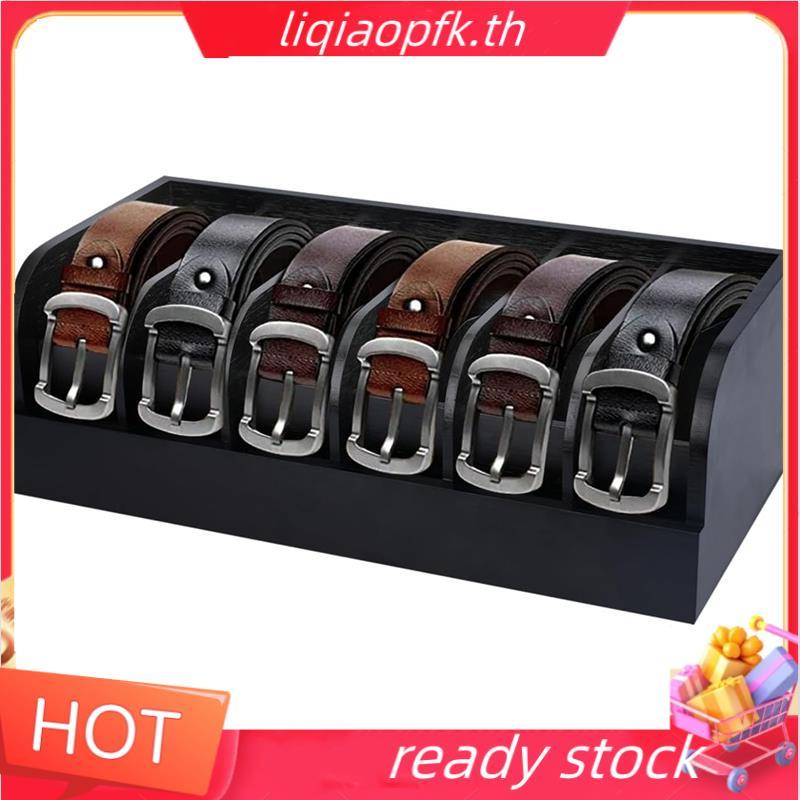 Store Belt Organizer Display Case cho Tie and Belt Belt Belt Belt Storage Organizer cho Nam Nữ (Đen)