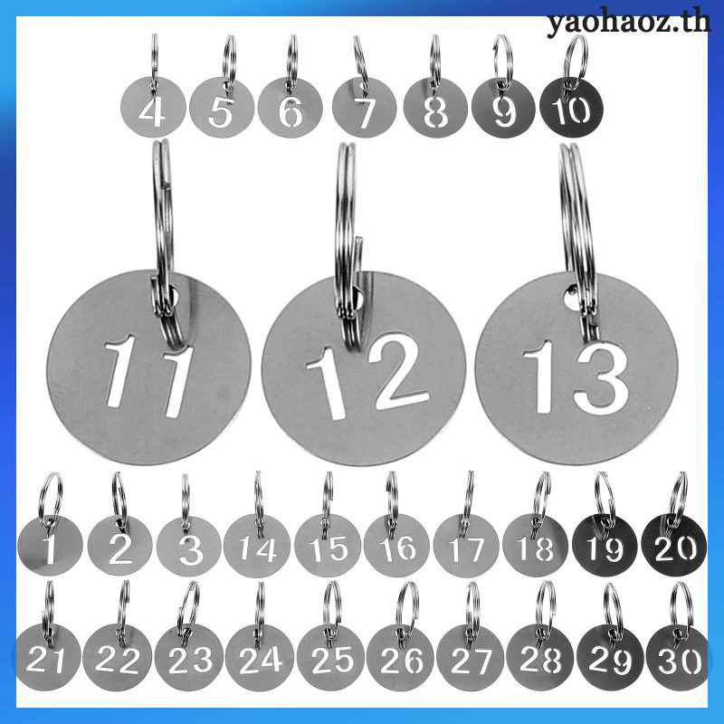 Thẻ Nhãn Id Nhãn Tròn Nhãn Dán Nhãn Móc Chìa Khóa Sắp Xếp 30 Chiếc yaohaoz