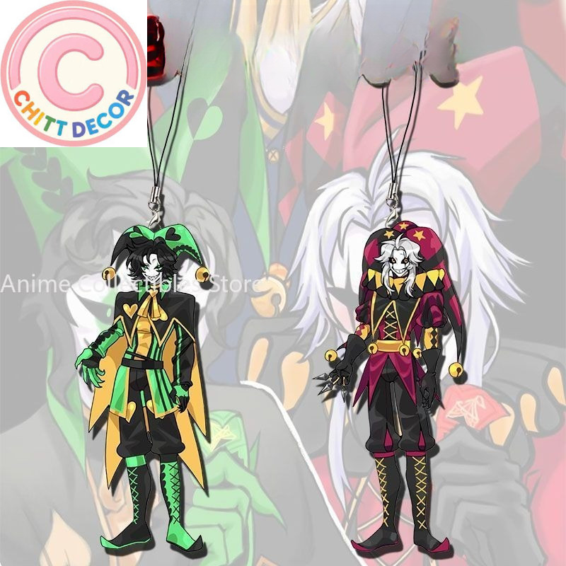 Anime The Freak Circus Pierrot Phone Rope Chain Cosplay Backpack Ornament Pendant Birthday Gifts Boy