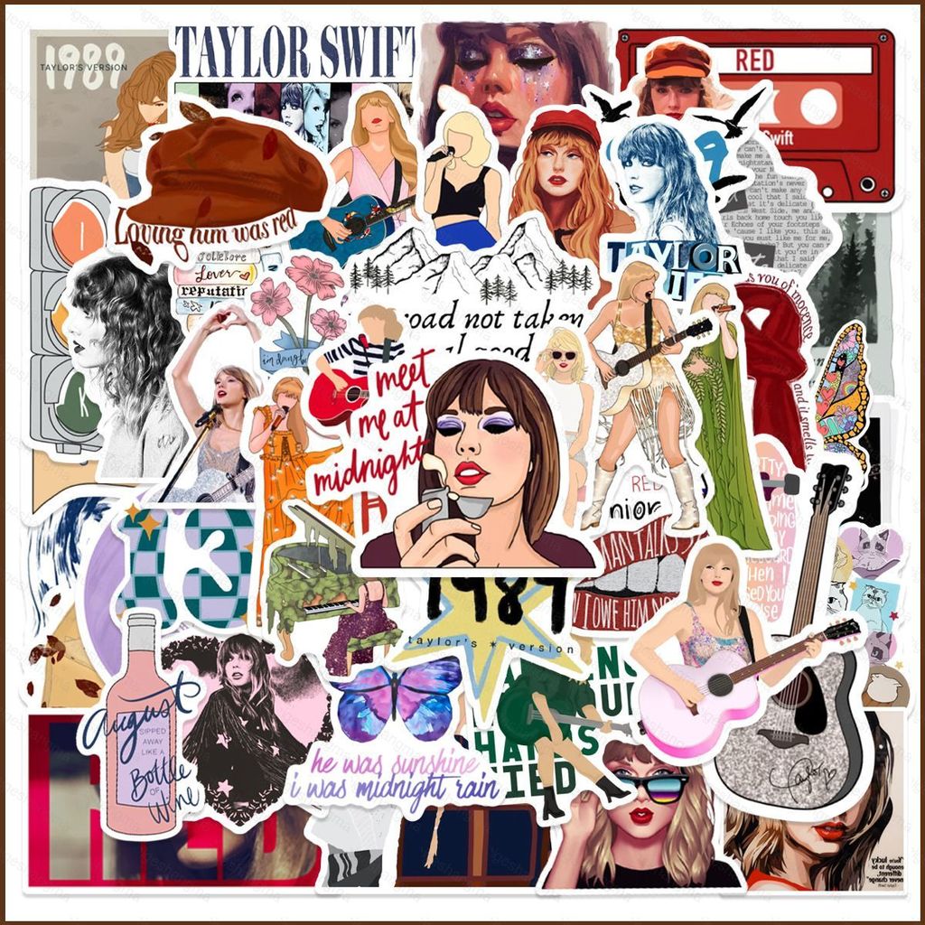 MG1 50 Cái / bộ Taylor Swift Dán notebook Ván Trượt Cốc Nước Trang Trí Chống Nước MG1