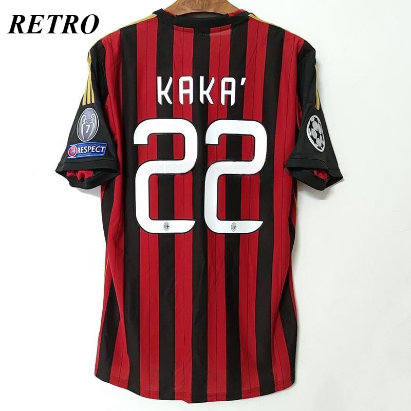 Áo thun nam ngắn tay AC Milan 13 / 14 Home Retro Version