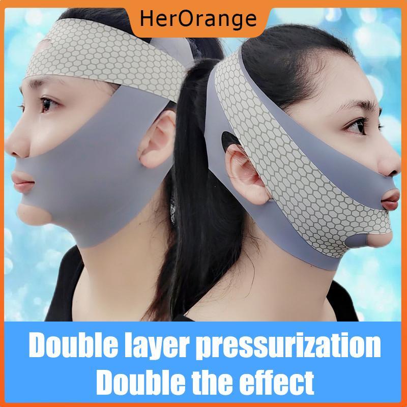 HerOrange Face-Lift With Sleep Face V Shaper Facial Slimming Bandage Relaxing Shape Lift Giảm Double