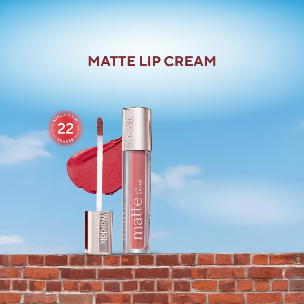 Kem dưỡng môi Wardah Matte - Matte Finish Lâu trôi, Dưỡng ẩm bằng kem, Màu đậm, Nhẹ & Không nứt với 