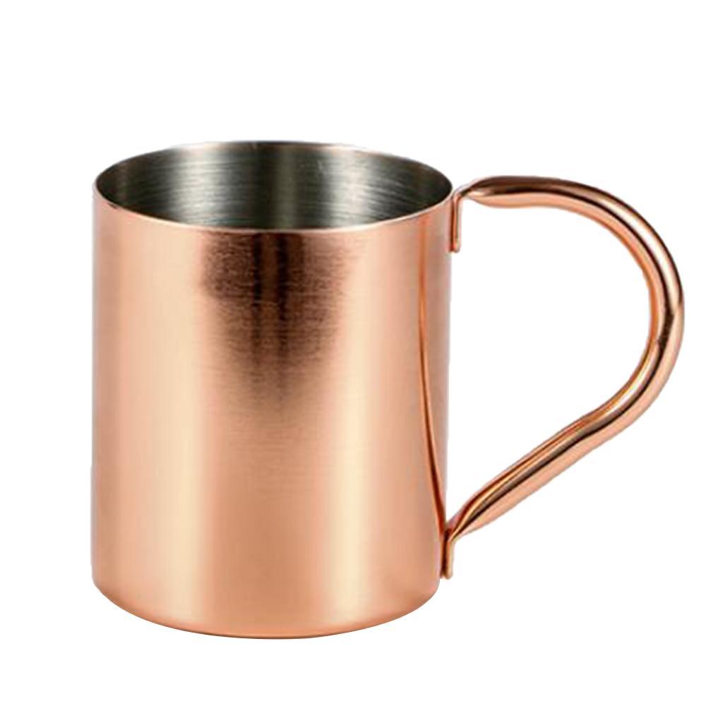 LOVIVER Cocoktail Mug Thép không gỉ Moscow Mule Mug Thùng Bia Uống Lạnh Cốc Hồng Vàng 400ml