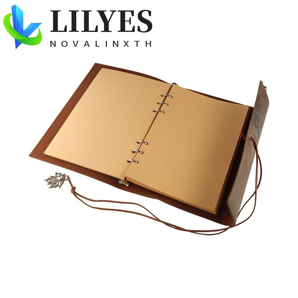 LILYES Travelers Vintage Notebook, A7 / A6 / A5 Da PU PU Kraft Notebook, Loose-leaf Notebook Notepad