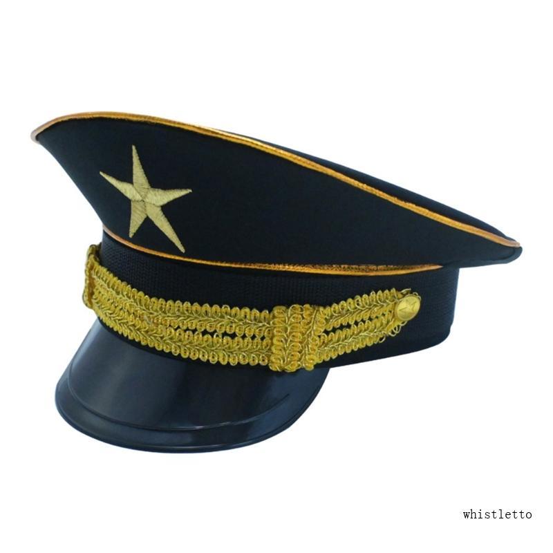 Mũ sĩ quan cảnh sát màu trắng thiết kế tinh tế, mặc thoải mái