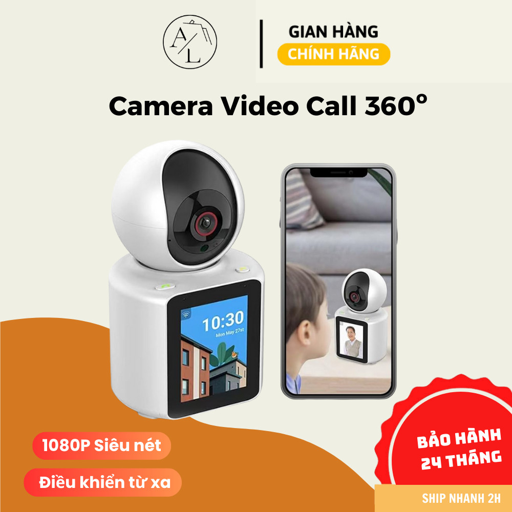 Camera Video Call Wifi 360 độ trong nhà, có màn hình, gọi video trực tiếp, máy ảnh 1080P siêu nét, I