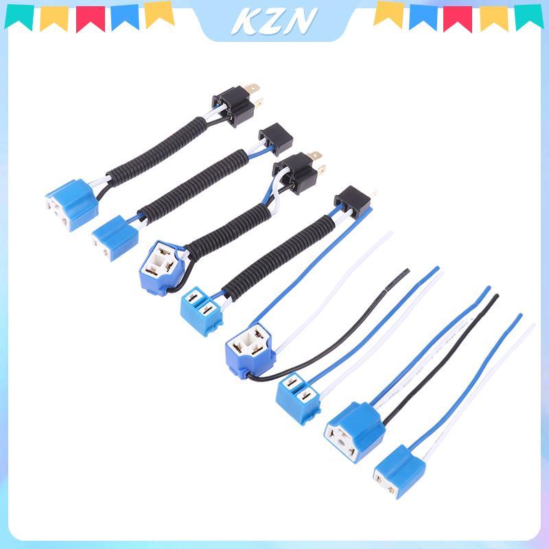 [kzn] H7 H4 Car Tru Female Male Ceramic Headlight Extension Connector Plug Light Bulb Soet Adapter 1