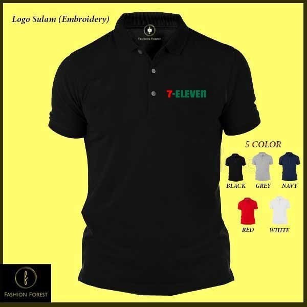 ❈ Áo Polo 7 Eleven 7-11 7e Mart Công ty Siêu thị doanh nghiệp Đồng phục Sulam Thêu 1 Cott