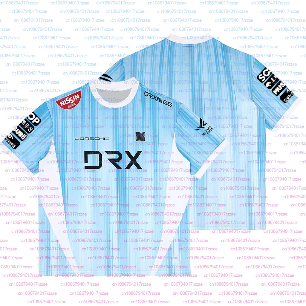 LCK 2026 Mới DRX Esports Đội Đồng Phục Nam Cổ Tròn Tay Ngắn Áo Thun Hợp Thời Trang Đội Cao Cấp