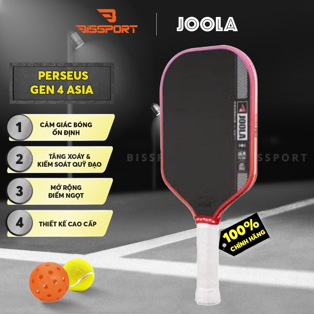 Vợt Pickleball JOOLA Perseus Gen 4 Asia Chính Hãng – Lõi Polypropylene – Mặt Carbon Friction+ – Kiểm
