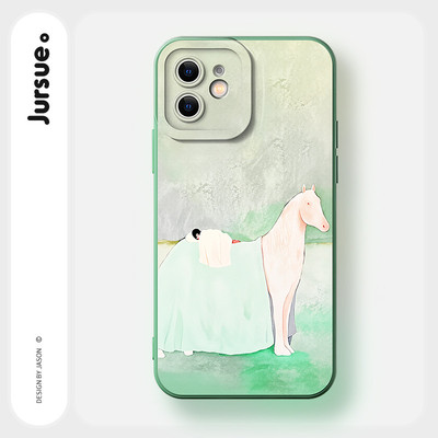 JURSUE Ốp lưng Tranh sơn dầu độc lạ Nghệ thuật trừu tượng chống sốc chống bẩn mềm cho iPhone 17 Air 16 15 14 13 12 11 PRO MAX SE 2020 X XR XS ip 8 7 Plus MZ50306Q -Y