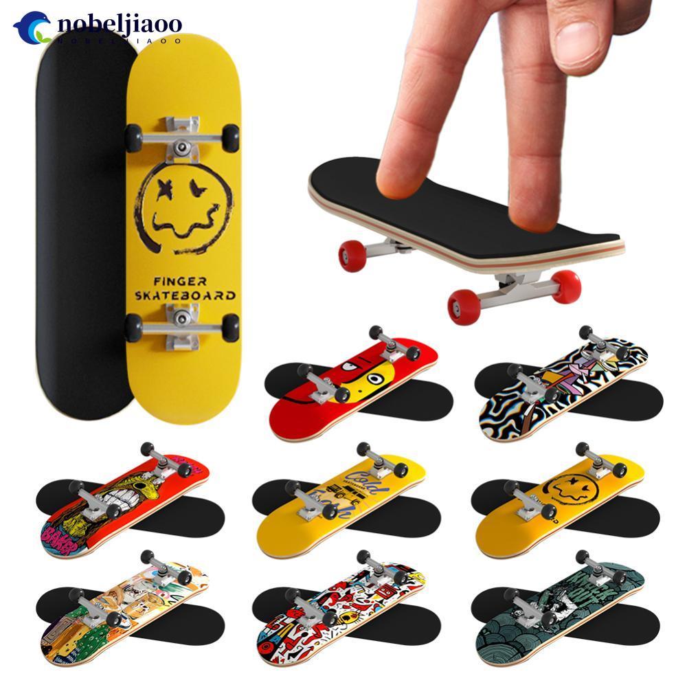 NOBELJIAOO Gỗ Fingerboard Fingerboard Bộ Ngón Tay Xe Tay Ga Ngón Tay Ván Trượt Gỗ Phong Chuyên Nghiệ