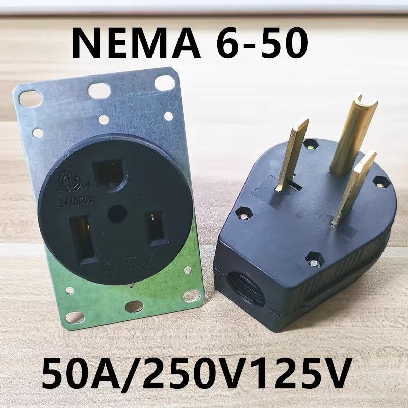 50A Ổ cắm cắm công suất cao của Mỹ NEMA 6-50R Bộ máy phát điện phích cắm công nghiệp tiêu chuẩn Mỹ P