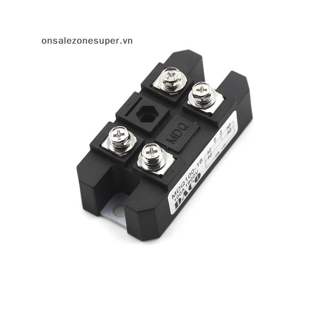 Ons MDQ 100A Amp 1600V Volt Đơn 1 Pha Diode Kim Loại Ốp Lưng Cầu Chỉnh Lưu TS at