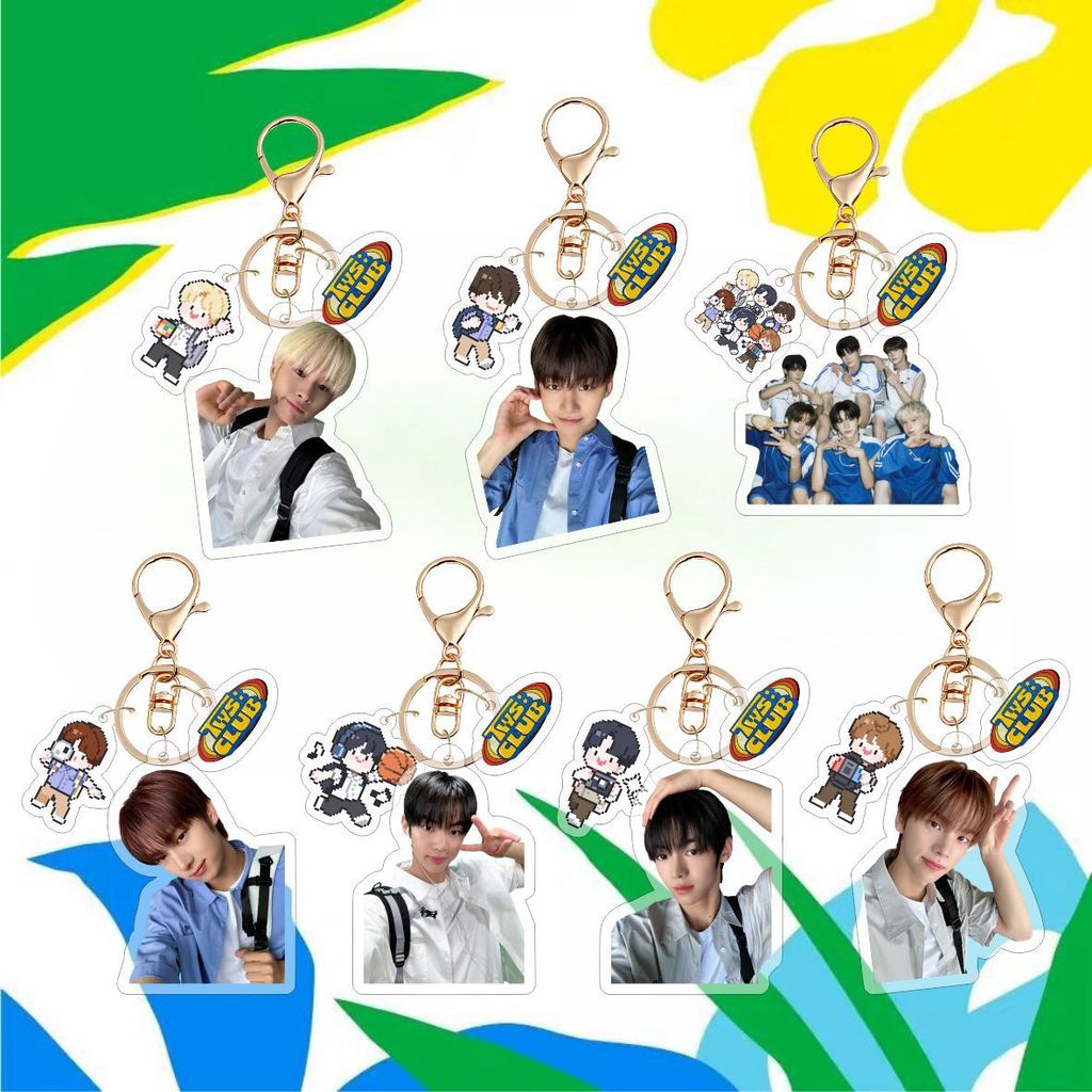 KPOP TWS Acrylic Keychain Cartoon Character Pendant SHINYU DOHOON YOUNGJAE HANJIN JIHOON KYUNGMIN Ba