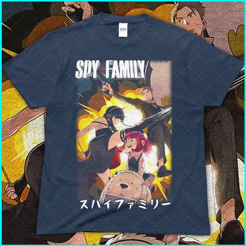 Áo Thun Spy x Family Anya Forger Phong Cách Mùa Hè, Tay Ngắn
