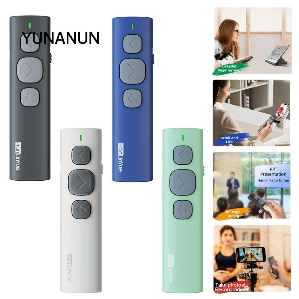 YUNAUN BT Page Turner, Bluetooth 5.4 PPT Page Turning E-book Reader, Trượt Video ngắn Chụp ảnh và gh