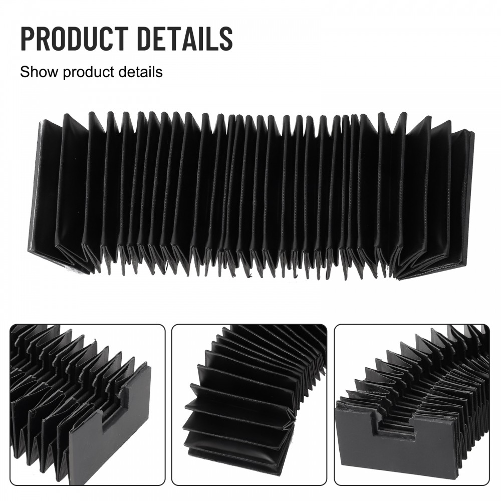 HGR20 Black Bellows Hướng dẫn tuyến tính Vỏ bụi đường ray bền và lâu trôi