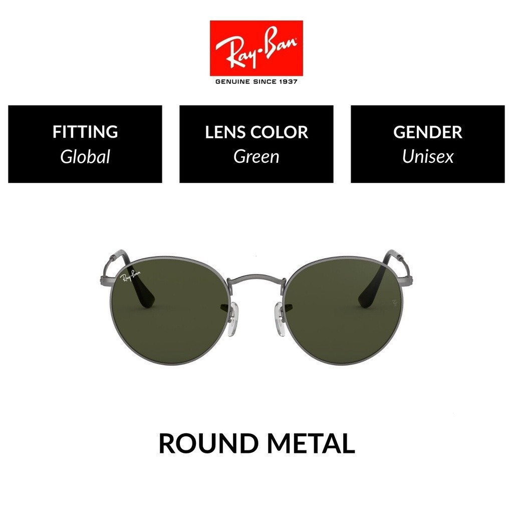 Kính râm kim loại tròn Ray-Ban - rb3447 029 size 53