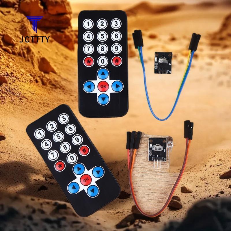 Ketchup 1 Bộ HX1838 Mô-đun điều khiển từ xa hồng ngoại không dây Mô-đun thu hồng ngoại DIY Kit HX183