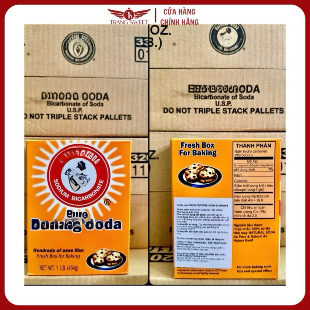 Bột Baking Bột Soda Sodium Dùng làm bánh, rửa rau củ 454g