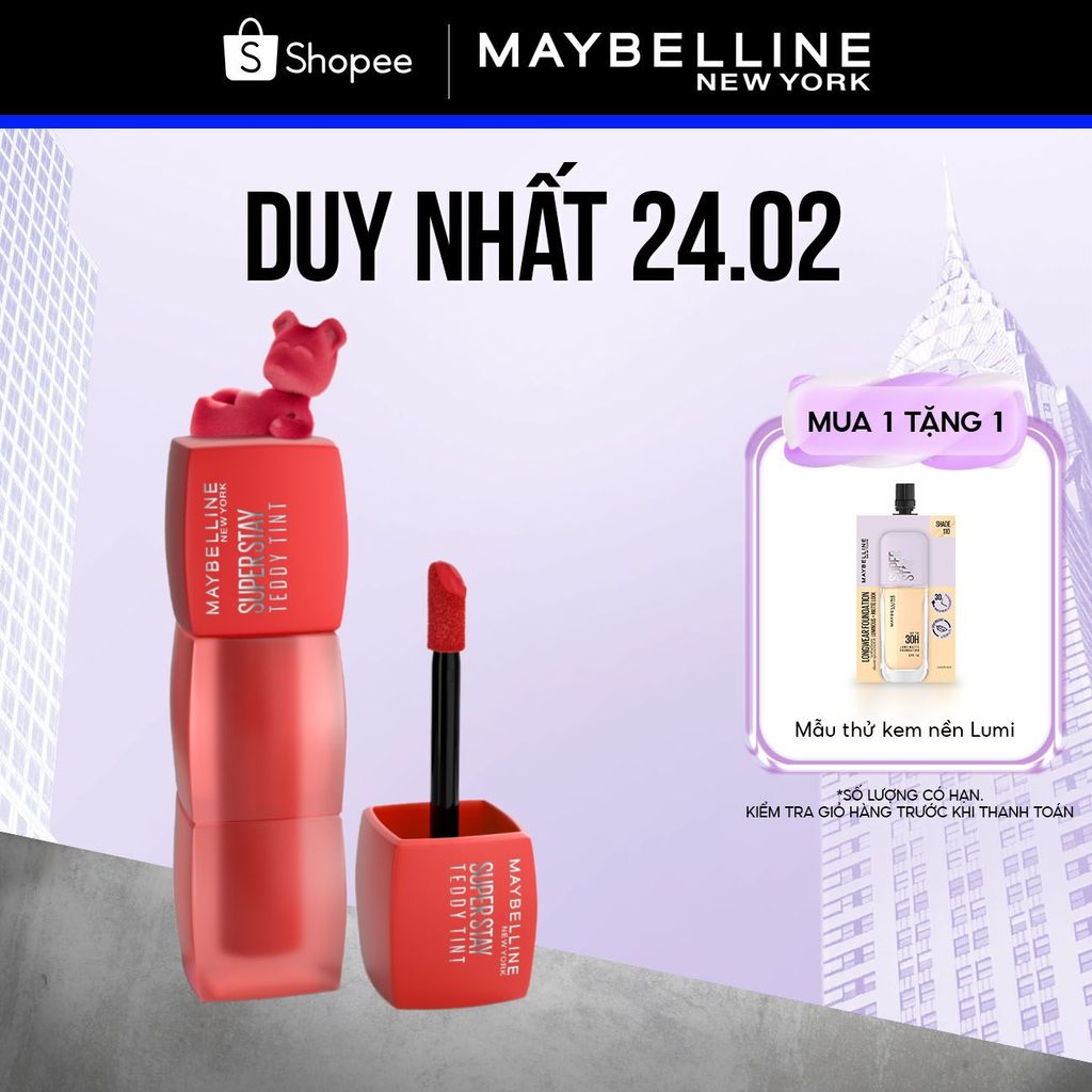 Son Kem Bông Bền Màu Superstay Teddy Tint Maybelline New York 5ml