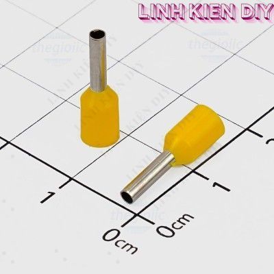 [100 Cái]- E1508 Cos Pin Rỗng Cỡ Dây 16AWG Màu Vàng Linh Kiện DIY