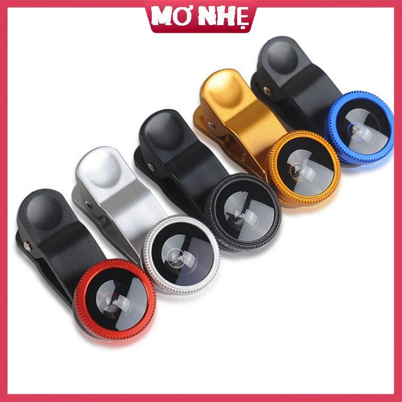Cơ nhẹ 3in1 điện thoại di động Mắt Cá + Góc Rộng + Ống kính camera macro cho điện thoại di động phổ 