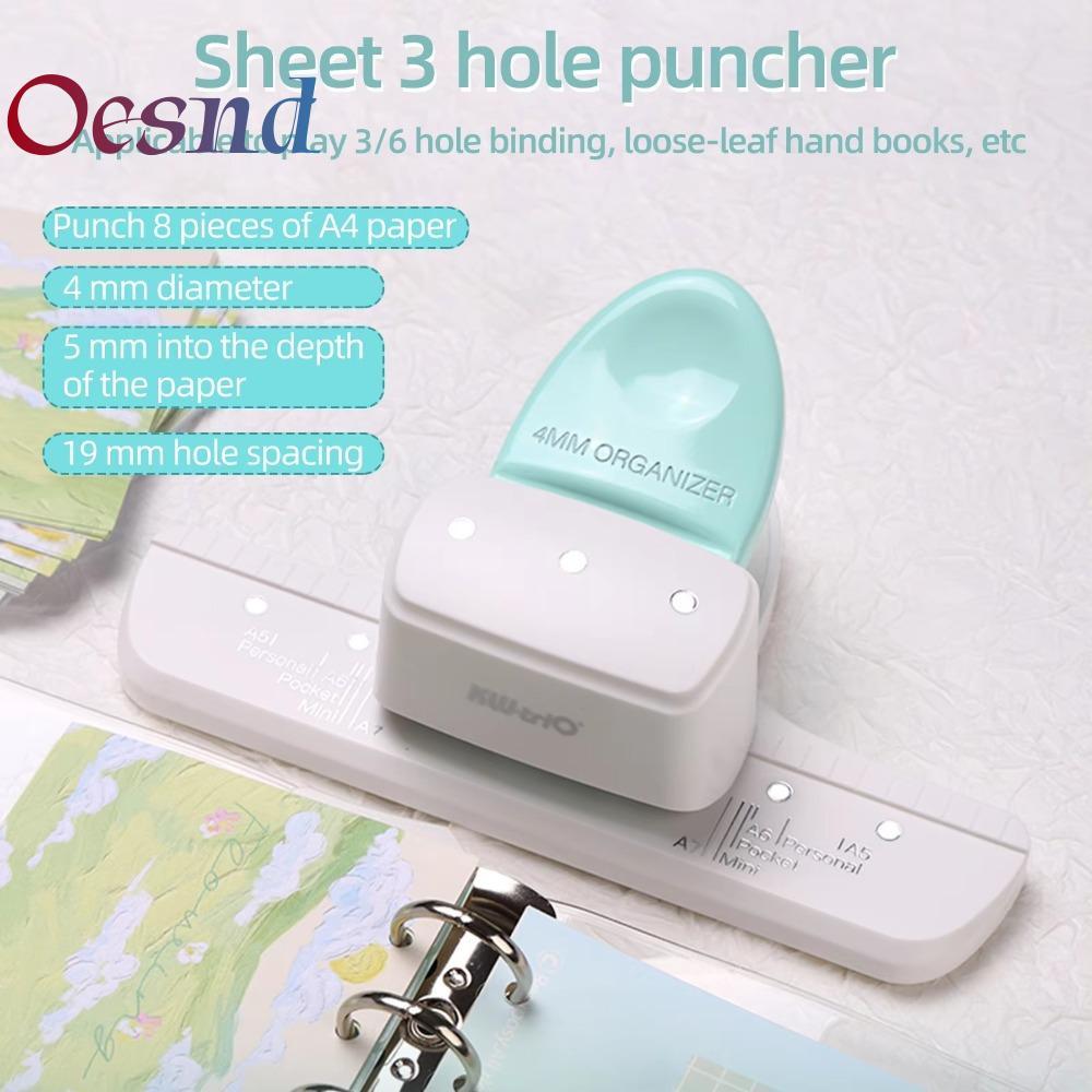OESND Lỗ Punch, 3 Lỗ A5 A6 A7 Dụng Cụ Bấm Giấy, Chất Lượng Cao Di Động Hướng Dẫn Sử Dụng Loose-Leaf 